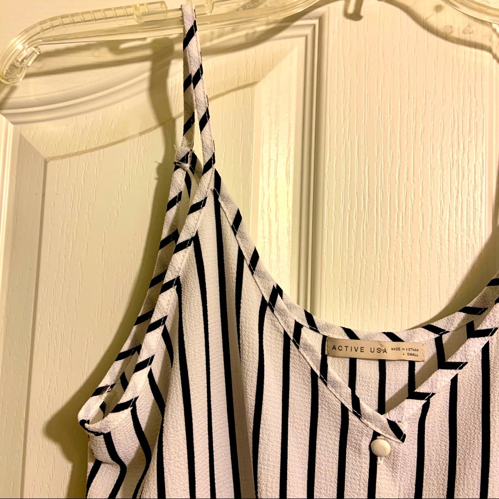 Striped Button-up Tank top